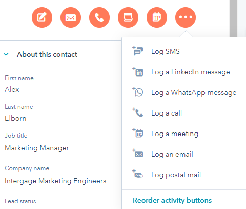 hubspot-log-activity-feature