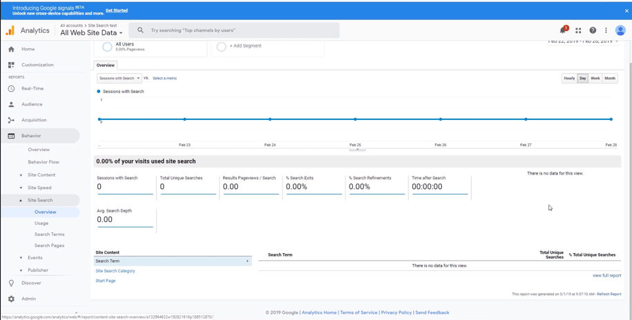 New CMS Feature - Add Site Search Tracking to Google Analytics